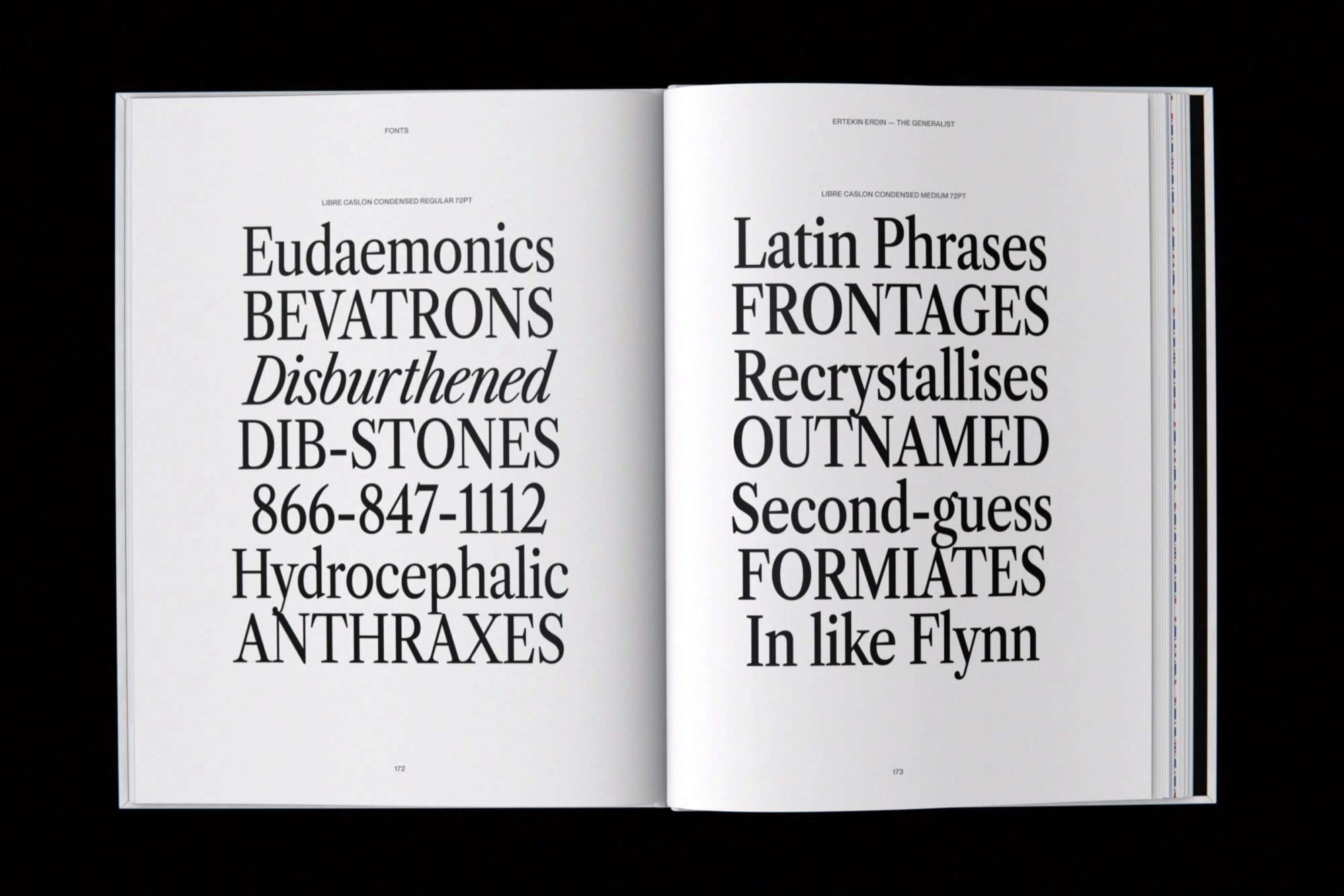 Libre Caslon Condensed type specimen